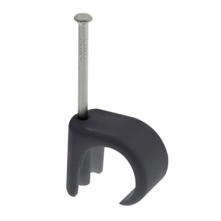 Black Cable Clips for 5-7mm Round Cable Box of 100